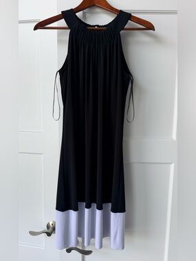 Calvin Klein Black and White Colorblock Maxi Dress